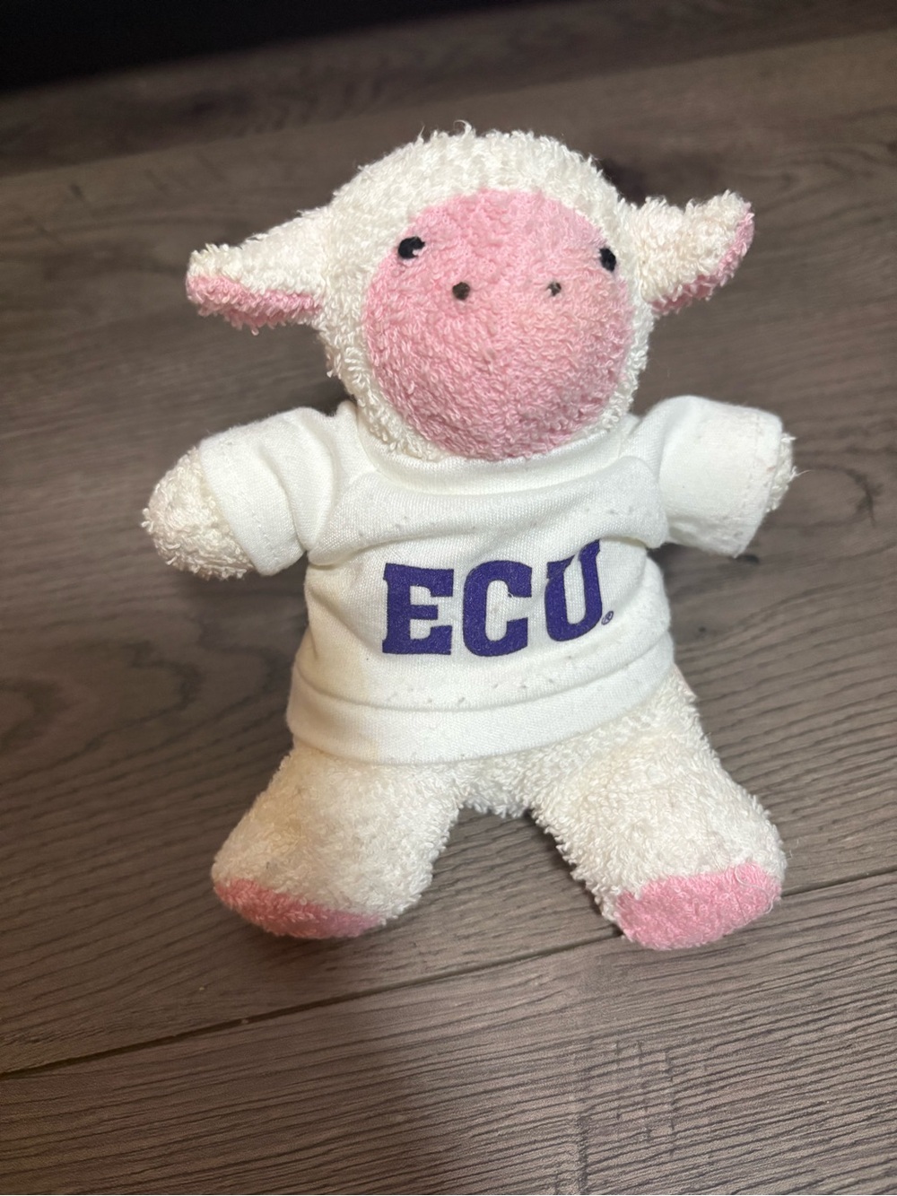 Vintage White Plush Sheep ECU T-Shirt Greek College